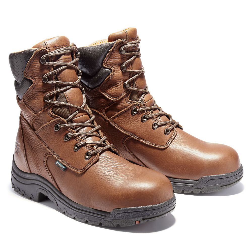 Botas de Trabajo Timberland Hombre Pro® Titan® 8\" Alloy Toe Marrones - Chile TBH-964715